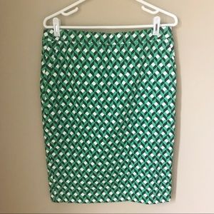 Charter Club Geometric Pattern Pencil Skirt